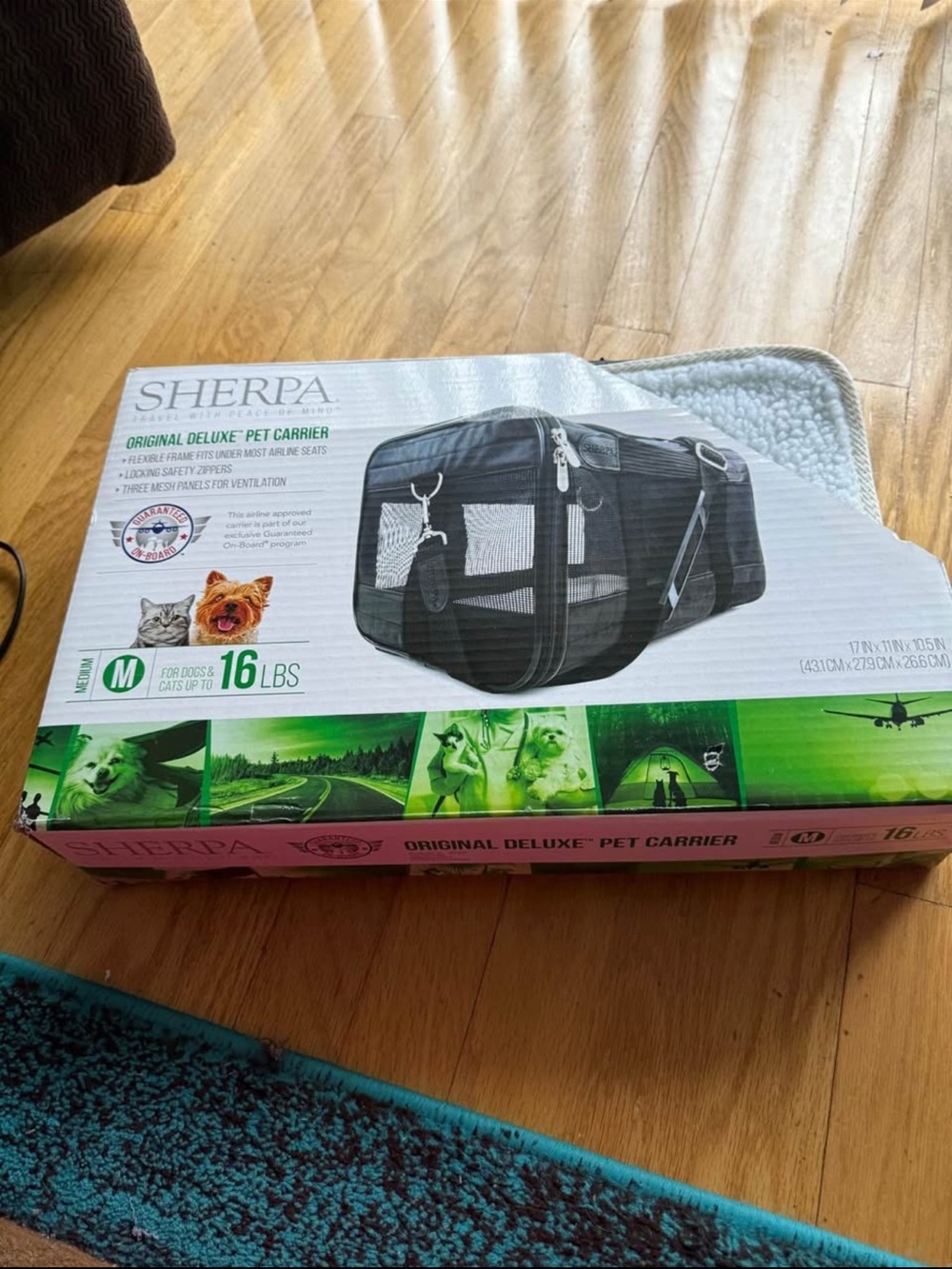 Sherpa Original Deluxe Airline-Approved Pet Carrier (Medium) – New in Box!